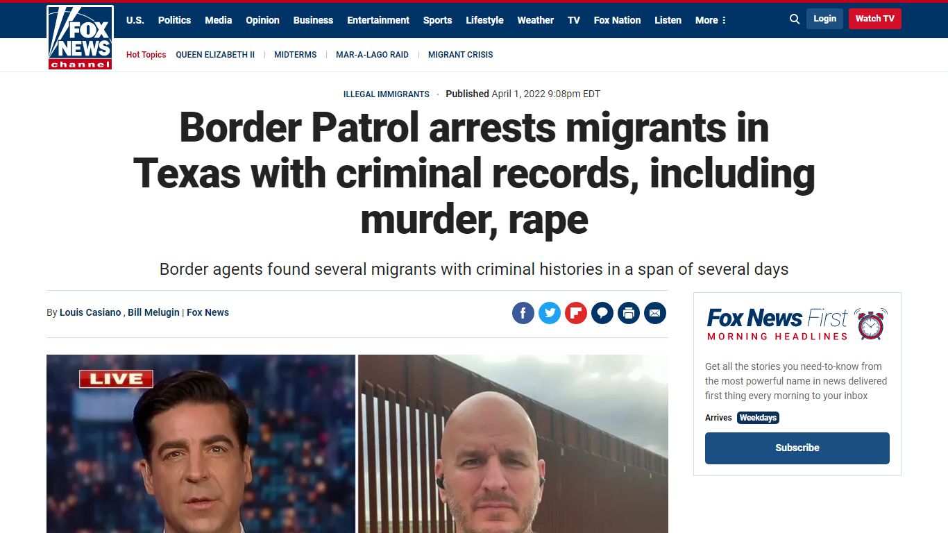 Border Patrol arrests migrants in Texas with criminal records ...